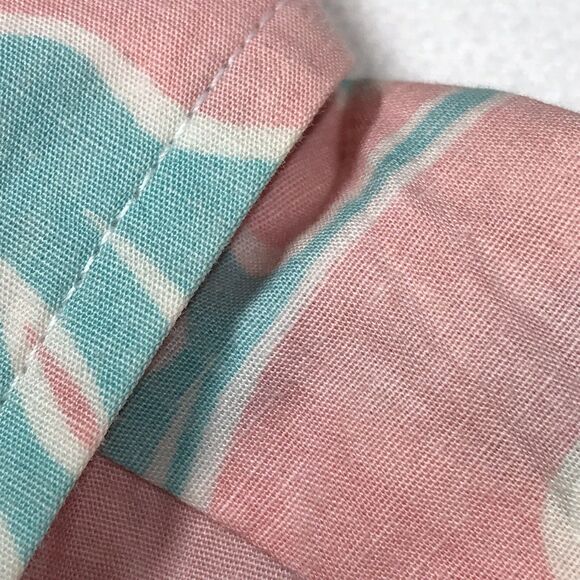 Vintage 90s KALAHEO Hawaiian Shirt Men S Pink Reverse Floral Palms Beach USA - Picture 6 of 16